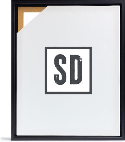 Stallmann Design Schattenfugenrahmen für Keilrahmen | 40x40 cm | schwarz | MDF Rahmen für Leinwände