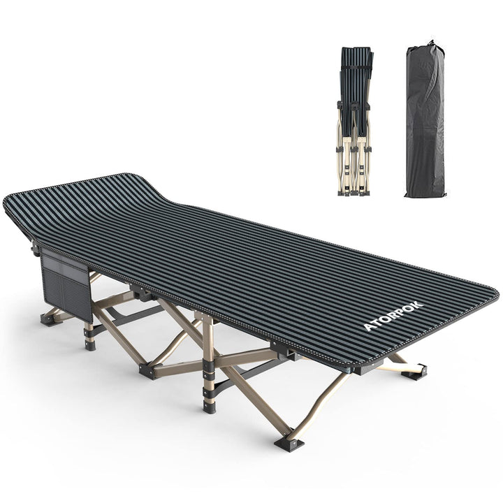 ATORPOK SHOP Campingbett feldbett klappbar, Faltbar Gästebett bis 200 kg für, Extra Breit Faltbar Kl