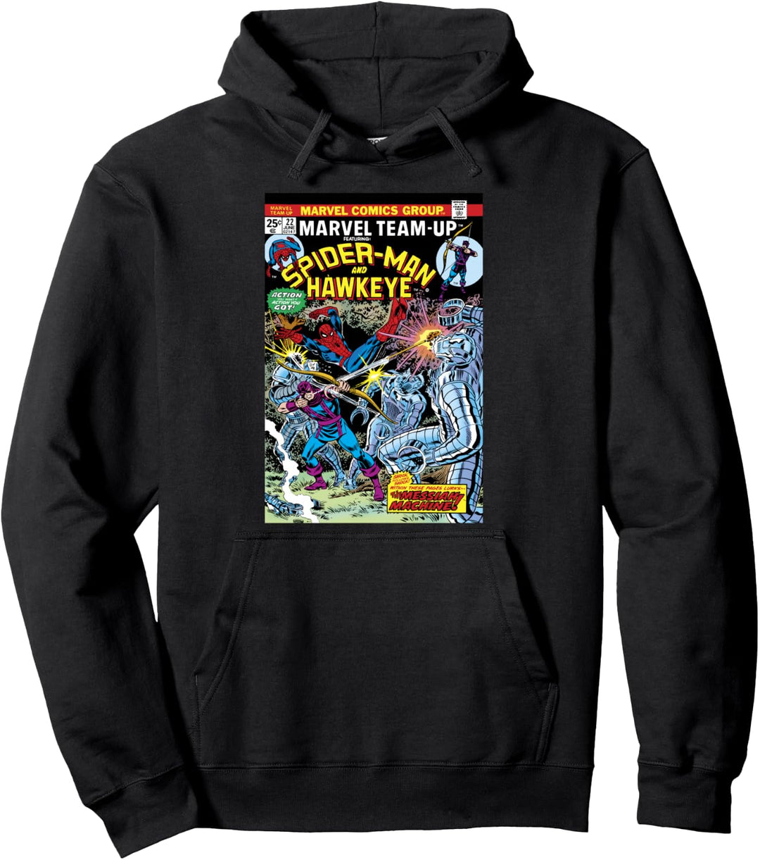 Marvel Team-Up Spider-Man &amp; Hawkeye Comic Cover Pullover Hoodie