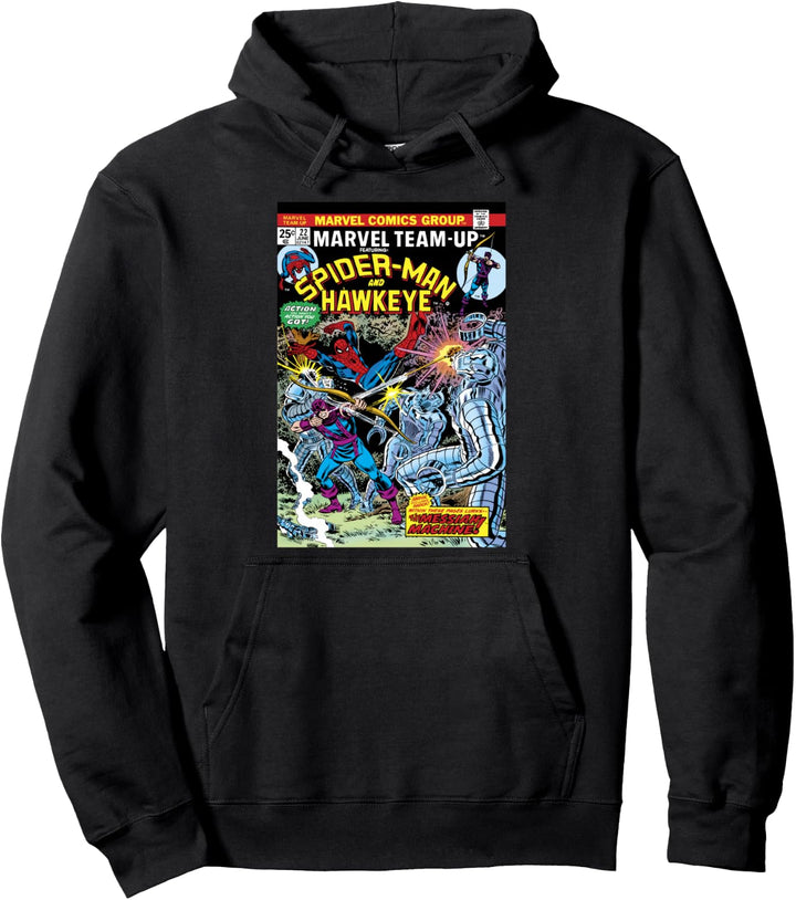 Marvel Team-Up Spider-Man &amp; Hawkeye Comic Cover Pullover Hoodie