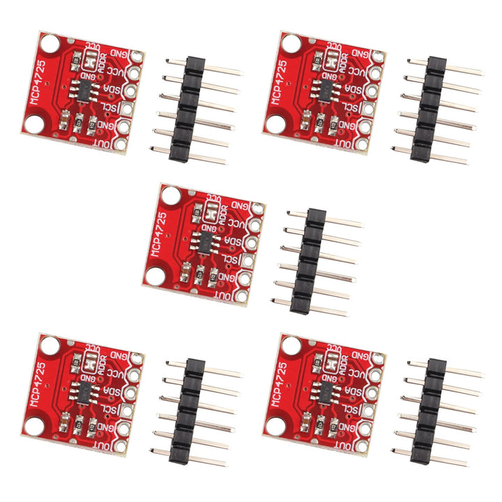 Jopto 5 Stück MCP4725 I2C DAC Breakout Modul 12 Bit Auflösung I2C DAC Entwicklungsplatine 2,7 V bis
