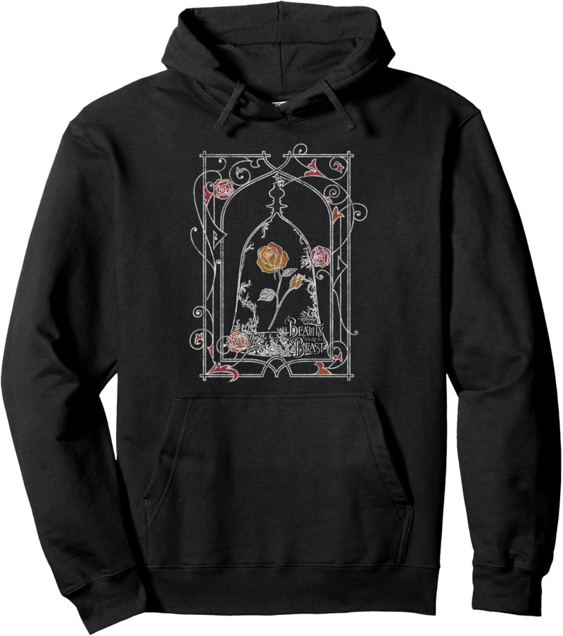 Disney Beauty And The Beast Rose Jar Framed Pullover Hoodie