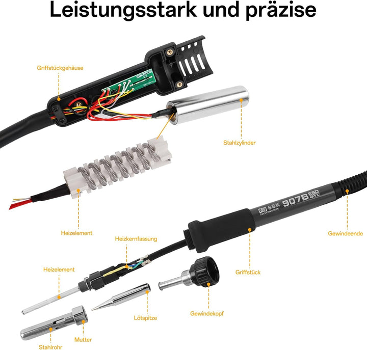 BK701D 700W Lötstation, 2-in-1 Heissluft Rework und Lötkolbenstation, SMD ESD sichere Lötstation, el