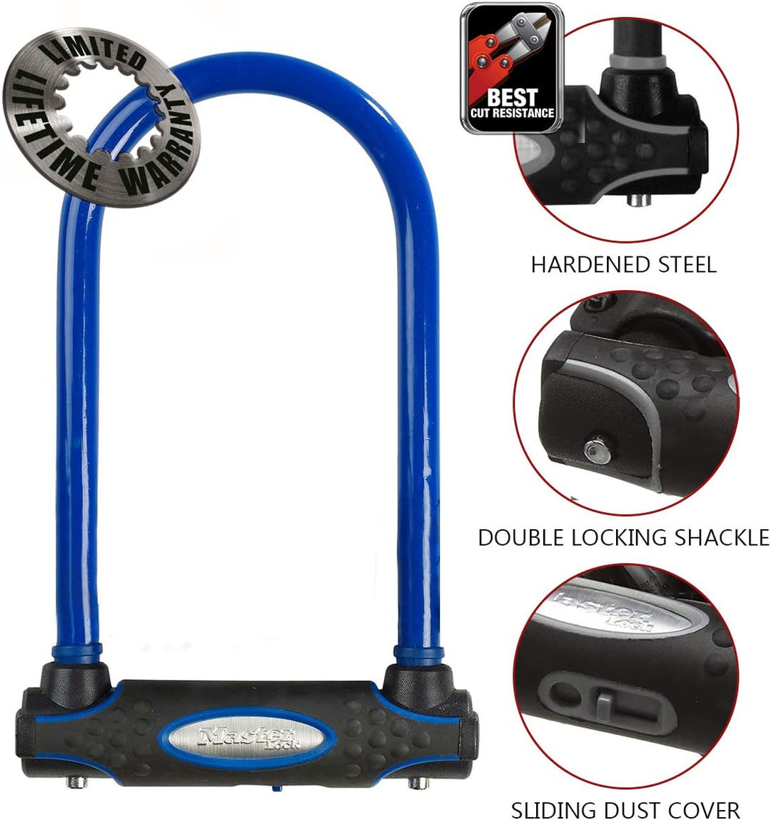 MASTER LOCK Bügelschloss [Schlüsselschloss] [mit Halterung] [Zertifiziertes Fahrrad Schloss - Secure