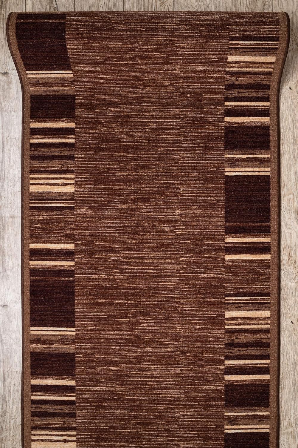 Modernen Preiswert Antirutsch Läufer Adagio braun, Anti Rutsch Teppich rutschfest Brücke Meterware R