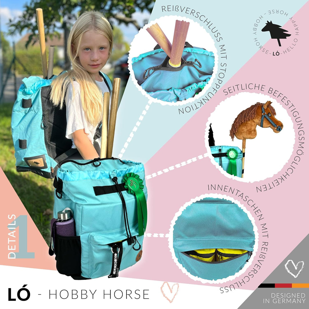 Driver13 LÓ Hobbyhorse Steckenpferd Rucksack aruba-blue-hell, Aruba-blue