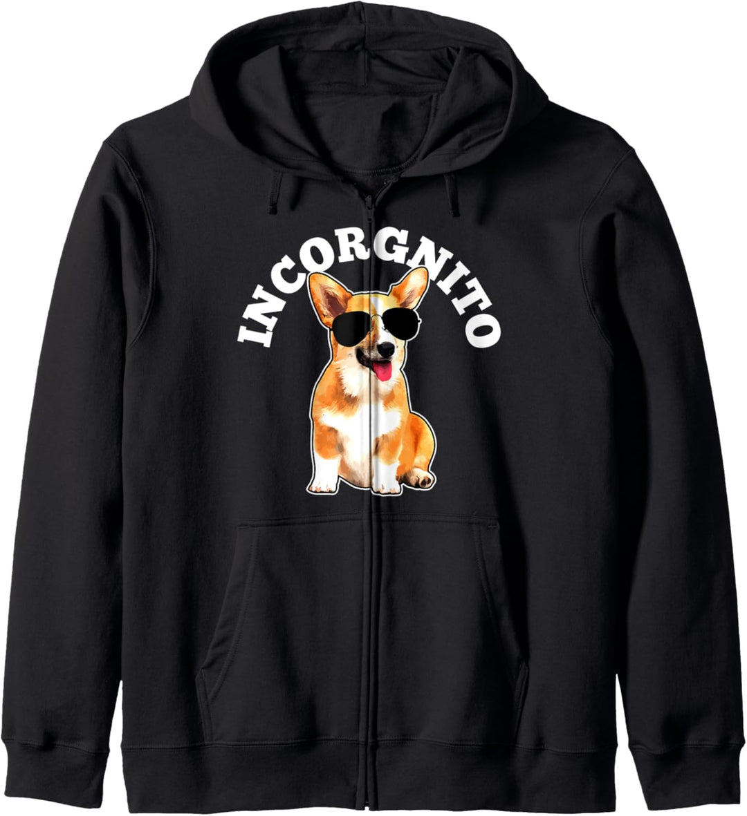 Corgi Incorgnito Hund Lustig Geschenk Kapuzenjacke
