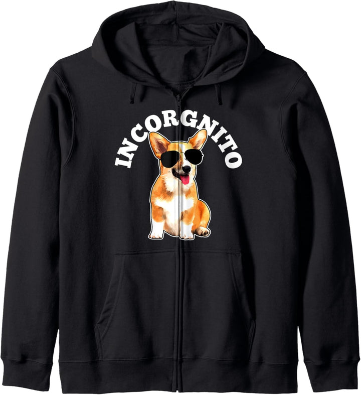 Corgi Incorgnito Hund Lustig Geschenk Kapuzenjacke