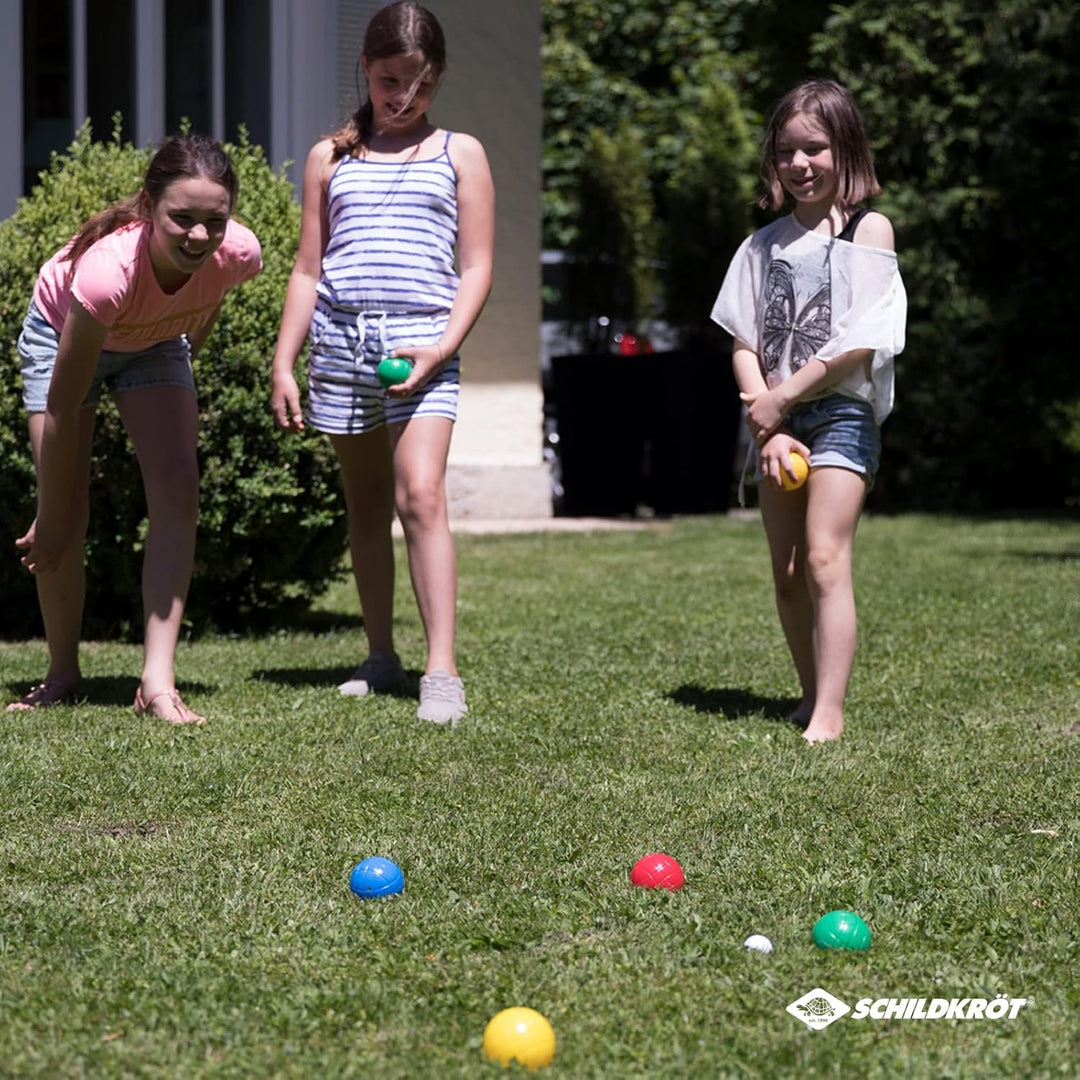 Schildkröt® Fun Boccia Set, 4x 2 Kunstoffkugeln, 1x Zielkugel, in wiederverschliessbarer Tragetasche