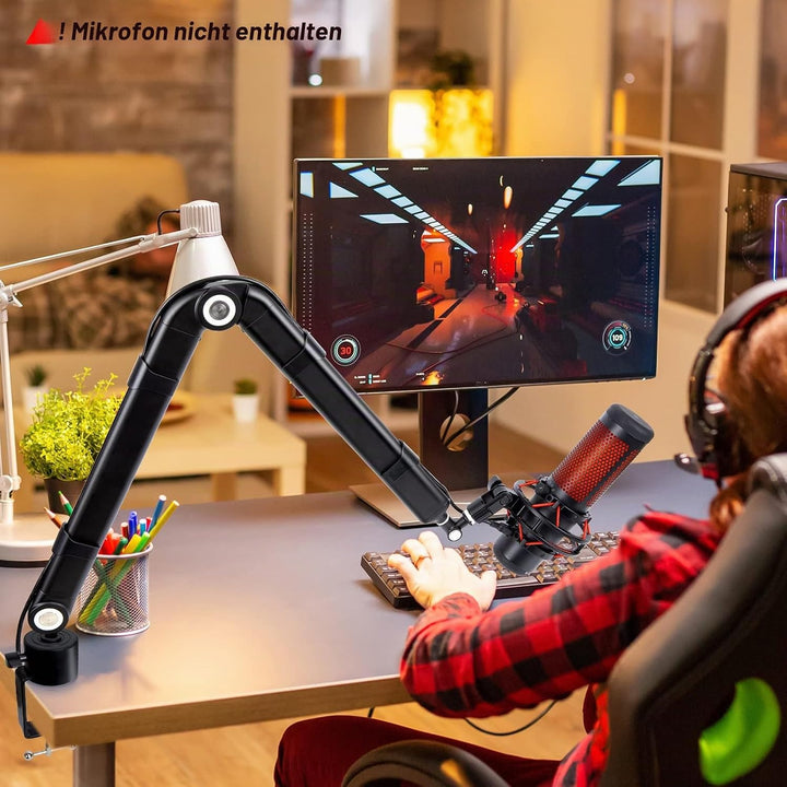 SUNMON Mikrofonständer Mikrofonarm Kompatibel mit HyperX QuadCast, 360° Drehbarer Mikrofonständer, M
