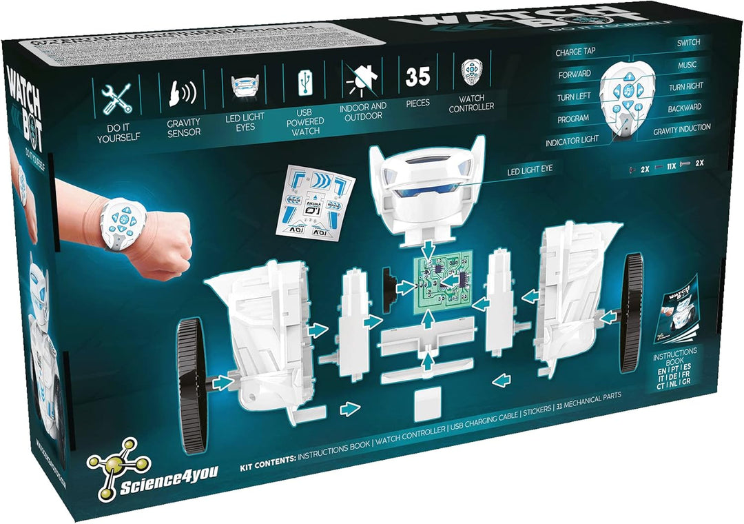 Science4you Watchbot - STEM Spielzeug Science Kit für Kinder von 8 bis 14 Jahren. 35 Stück Ferngeste
