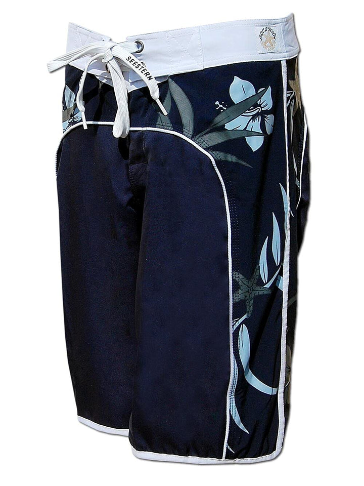 SEESTERN Damen Microstrech Boardshorts Surfshorts Boardshort Badehorts XS-4XL /2123 3XL Blau, 3XL Bl