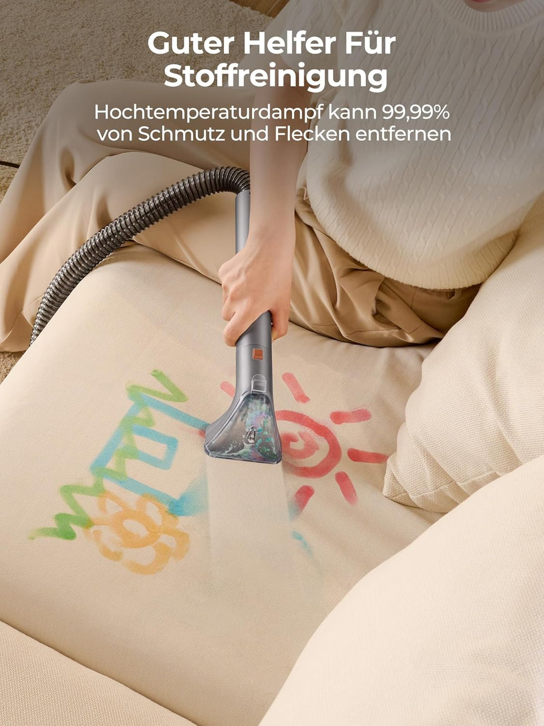 uwant polsterreiniger gerät Dampf- &amp; Heiztechnik 18000Pa starke Saugkraft geeignet für Teppich, Sofa
