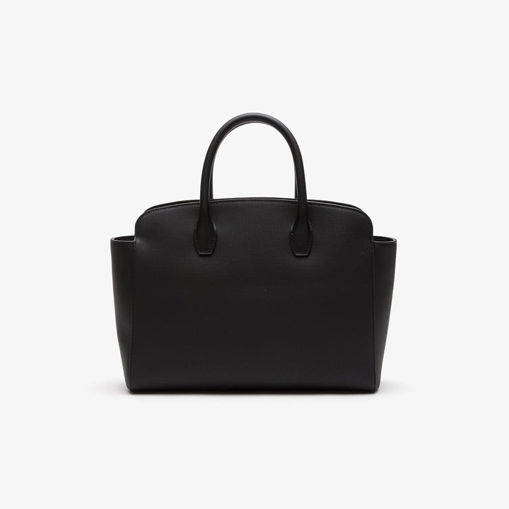 Lacoste Damen Henkeltasche M TOP HANDLE BAG,Lederimitat (100% PU),32x26.5x11cm Noir Einheitsgrösse,