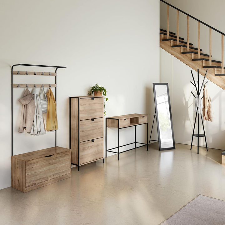5five - schuhschrank mit 3 schubladen "aliaj" in eiche natur effekt