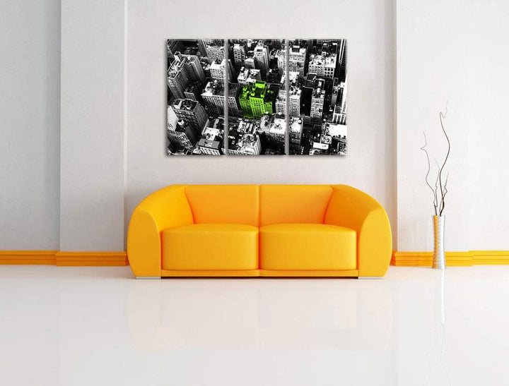 New York City spezial schwarz/weiss 3-Teiler Leinwandbild 120x80 Bild auf Leinwand, XXL riesige Bild
