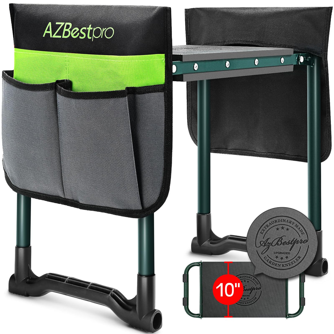 Garten-Kniebank und Sitz, robust, faltbarer Gartenhocker, erweitert, auf 25,4 cm erweitert, stabil,