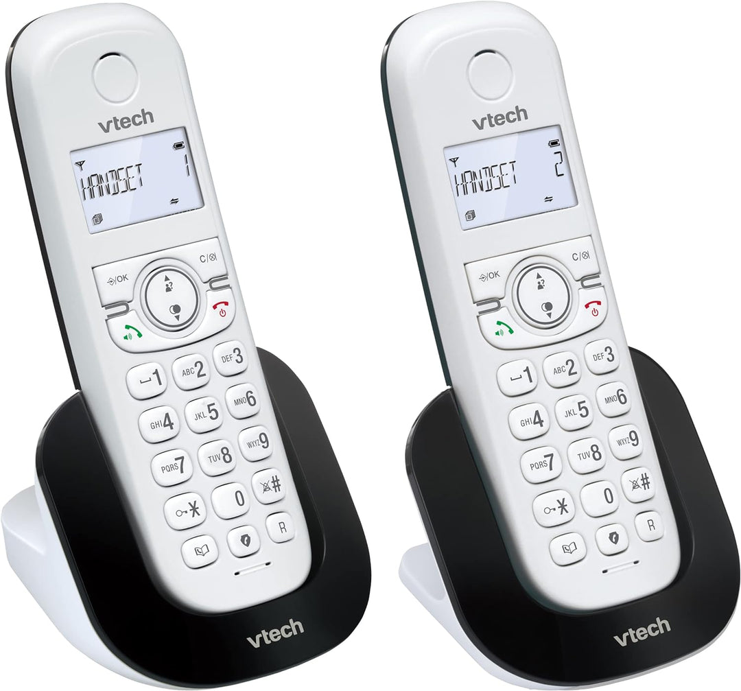 (Französische Fassung) VTech CS1501 Schnurloses DECT-Telefon mit Zwei Mobilteilen, Anrufsperre, Anru
