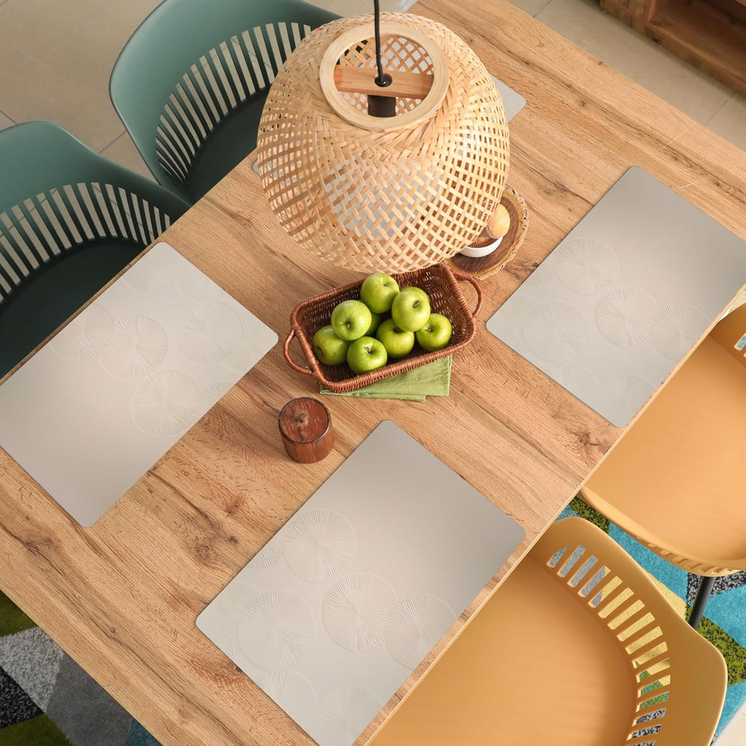 KitchenYeah© Platzsets Abwaschbar 6-Teilig 45x30 cm Tischsets Platzdeckchen rutschfeste Platzset Unt