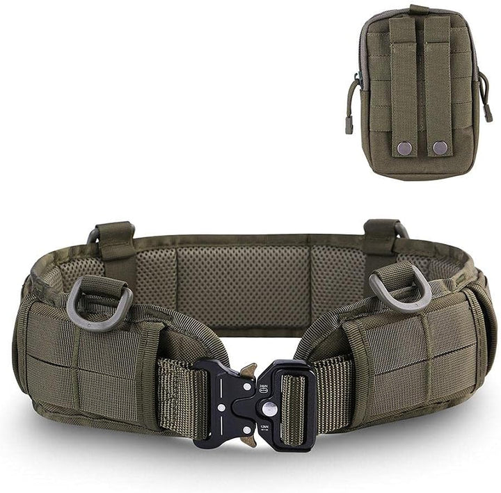 Fencelly Dicker Nylon-Gürtel, multifunktionaler taktischer Outdoor-Bund mit Hüfttasche, verstellbare