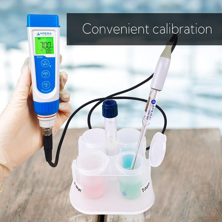 Apera Instruments PH60-MS Messgerät-Set mit LabSen 246-5 ATC Semi-Micro pH-Elektrode für pH-Messunge