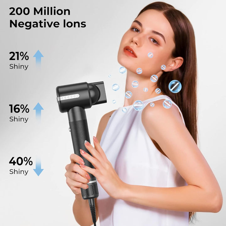 Air Styler 7 In 1, 110000 U/Min Hochtouriger Motor Haartrockner Warmluftbürste Set Mit 7 Aufsätze, T