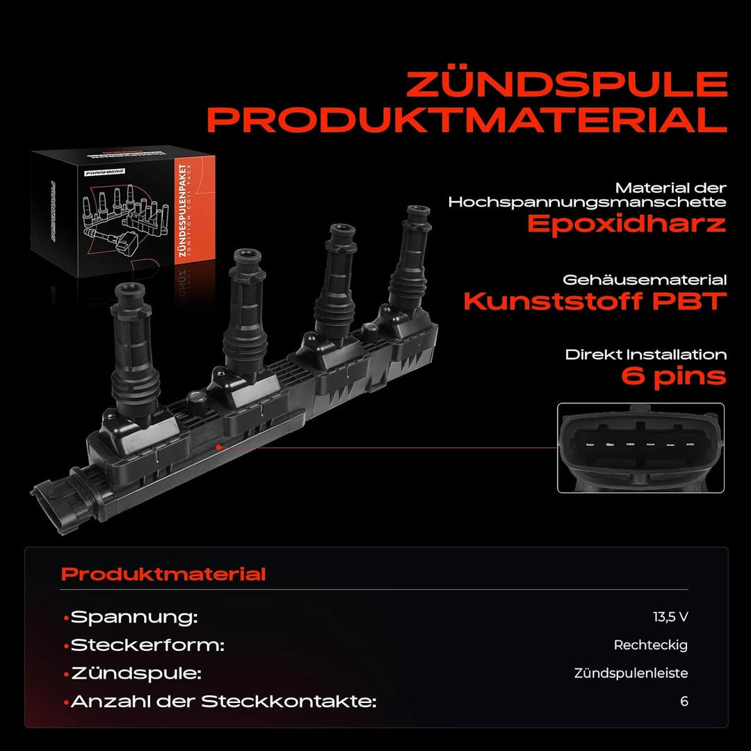 Zündspule für Agila A H00 Astra G F35_ Astra H L48 Combo Corsa C D Meriva Tigra 2000-2014 1208020