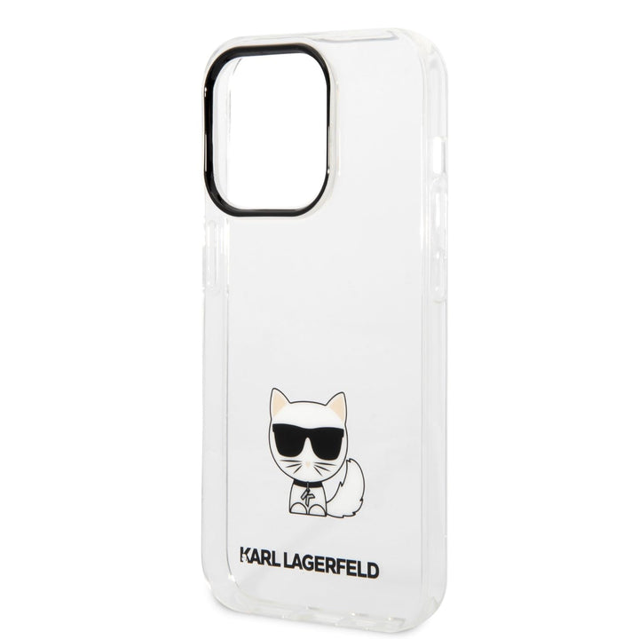 KARL LAGERFELD KLHCP14LCTTR hülle für iPhone 14 Pro 6,1" hardcase transparent Choupette Body