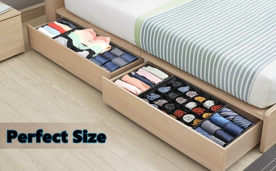 7 Stück Aufbewahrungsboxen,Schublade Organizer Ordnungssystem für Kleiderschrank, für BHS, Unterwäsc