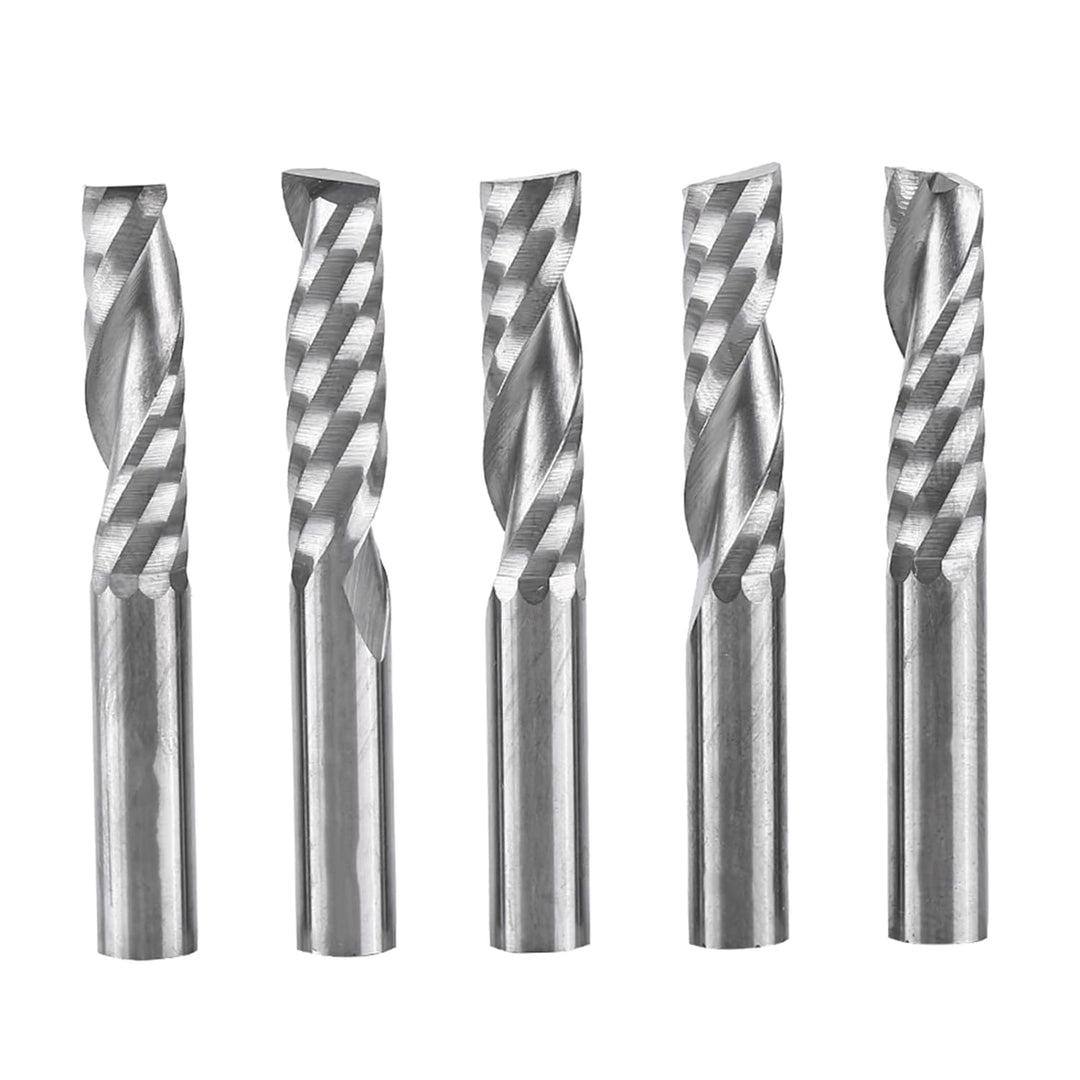 5 stücke 6mm Schaft Hartmetall Single Flute Schaftfräser CNC Router Fräser für Holz Aluminium Stahl