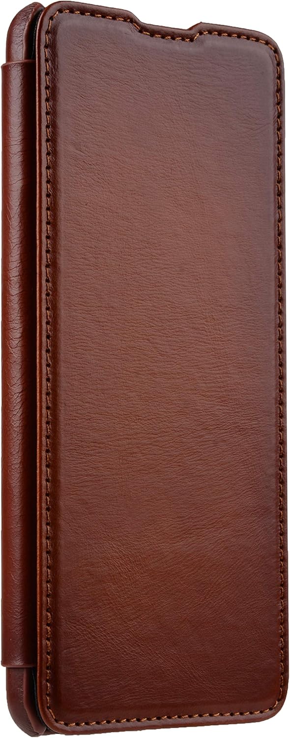 STILGUT Book Case entwickelt für OnePlus Nord Hülle aus Leder zum Klappen, Klapphülle, Handyhülle, L