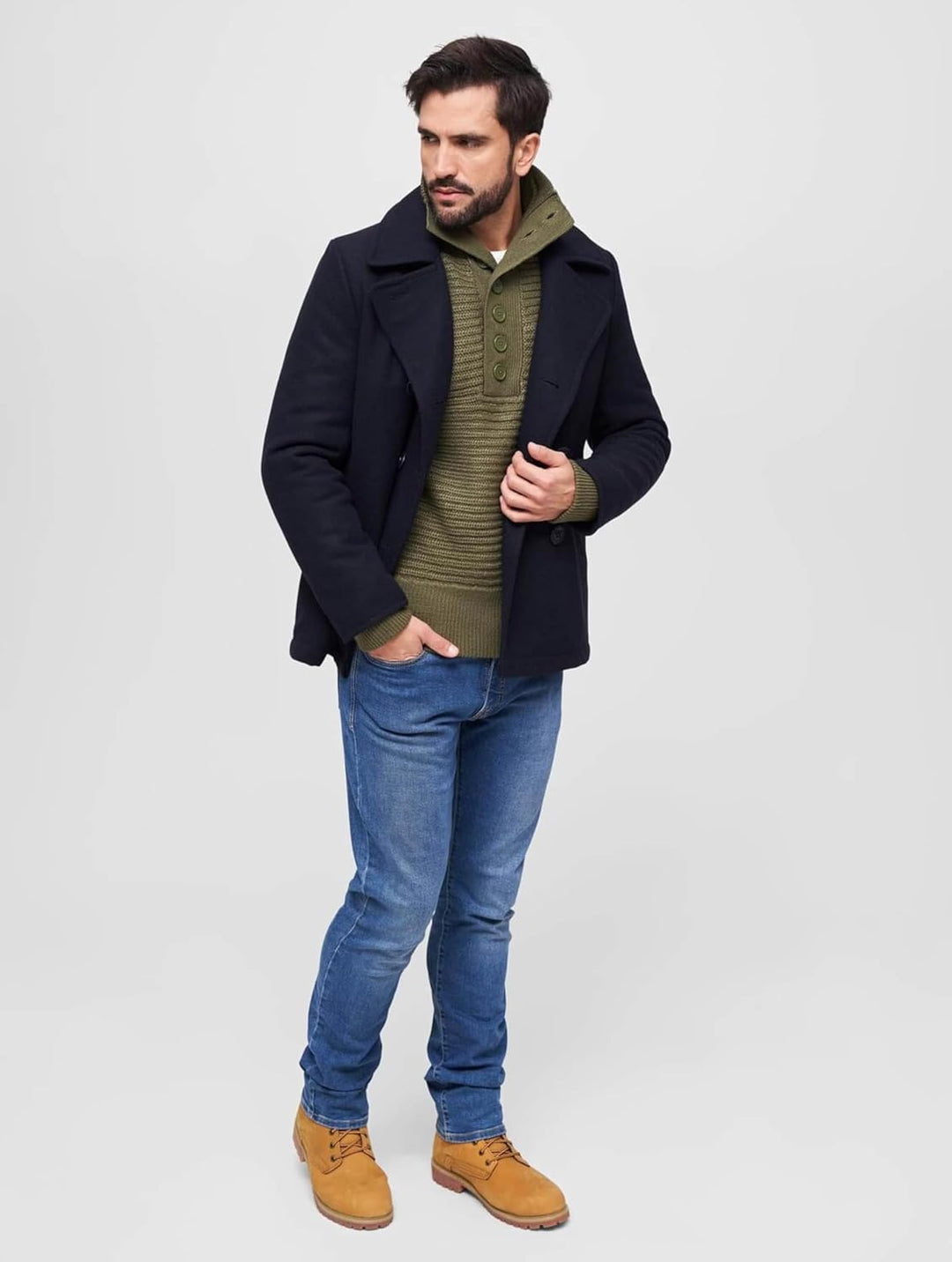 Brandit Pea Coat L Navy, L Navy