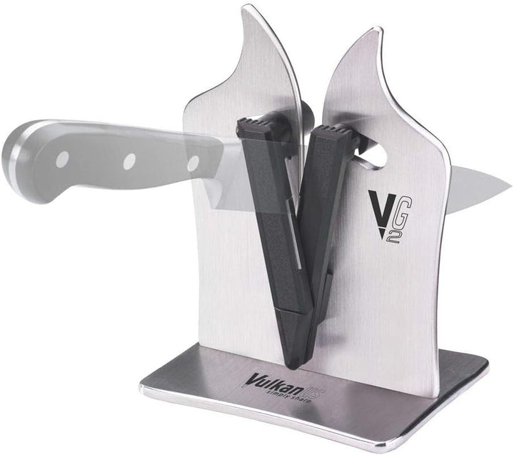 Vulkanus Unisex – Erwachsene Messerschärfer Professional G2 Schärfgerät, silber, One Size Single, Si