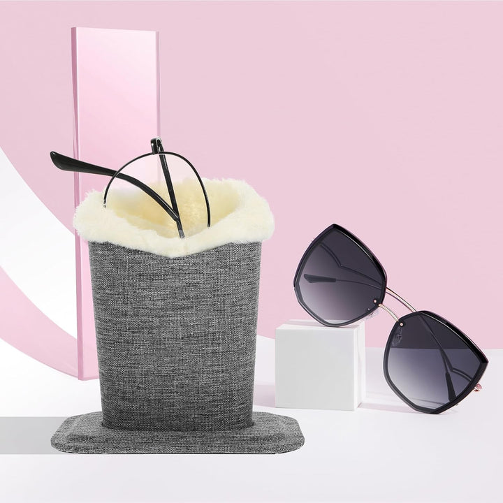 Cabilock Brillenständer Plüsch Gefütterter Brillenhalter Brillen Bifocals Display Ständer für Nachtt