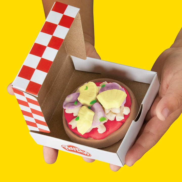 Play-Doh Kitchen Creations Pizzabäckerei Spielset mit 6 Dosen 8 Accessoires Pizzabäckerei Einzelbett