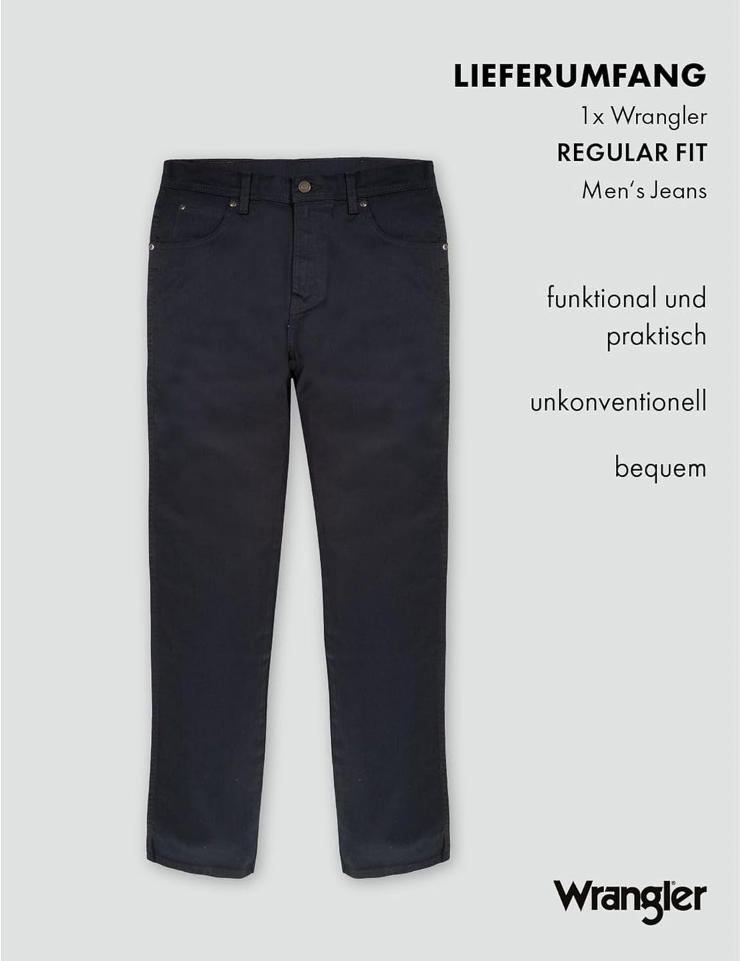 Wrangler Herren Jeans Regular - Mid Waist - Regular Fit - Schwarz W30-W44 31W / 32L Navy, 31W / 32L