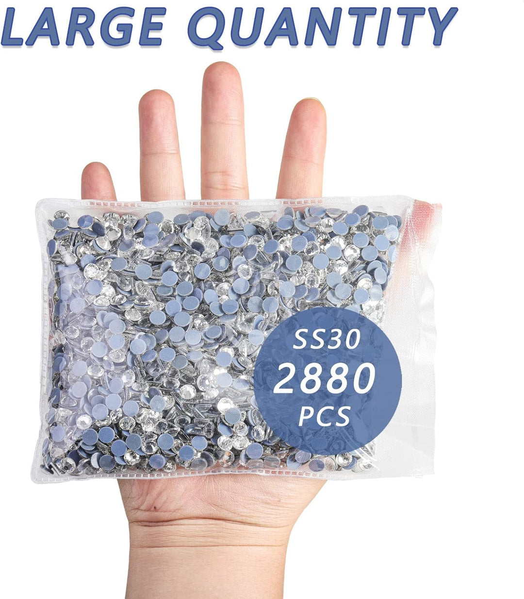 Beadsland Hotfix Strasssteine Bulk, 14400 Stück Kristall Hotfix Strasssteine zum Basteln Kleidung DI