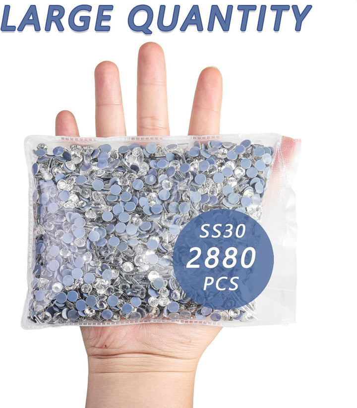 Beadsland Hotfix Strasssteine Bulk, 14400 Stück Kristall Hotfix Strasssteine zum Basteln Kleidung DI