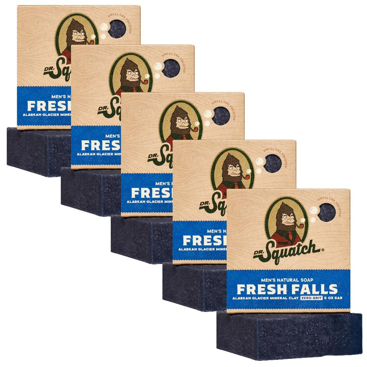 Dr. Squatch Natürliches Seifenstück für Männer, 5er-Pack - Frische Wasserfälle Fresh Falls, Fresh Fa