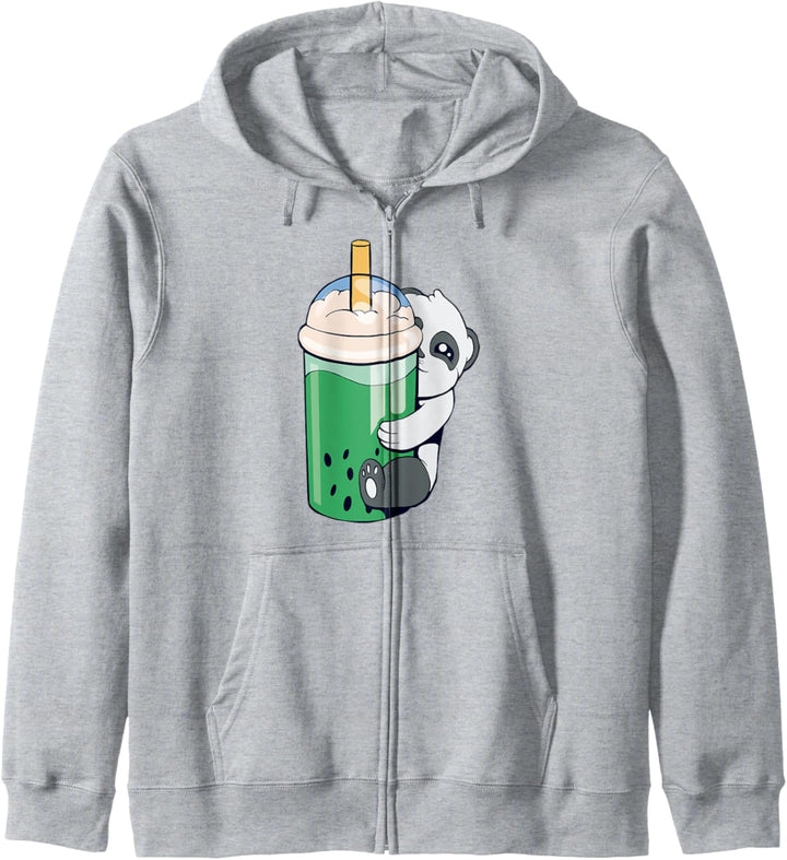 Panda Bubble Tea Drink Trinkbär Kapuzenjacke