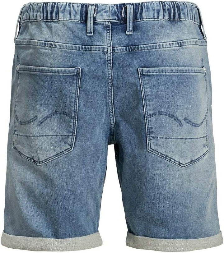 JACK & JONES Male Jeansshorts Rick Dash GE 123 Indigo Knit SBlue Denim