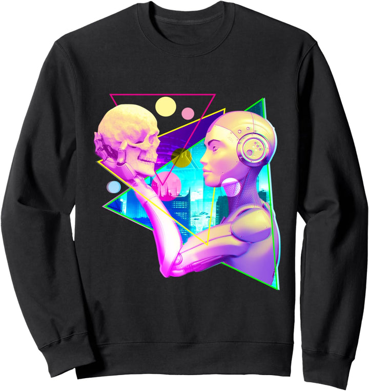 Alas Poor Yorick Cyborg mit Totenkopf, sexy Sweatshirt