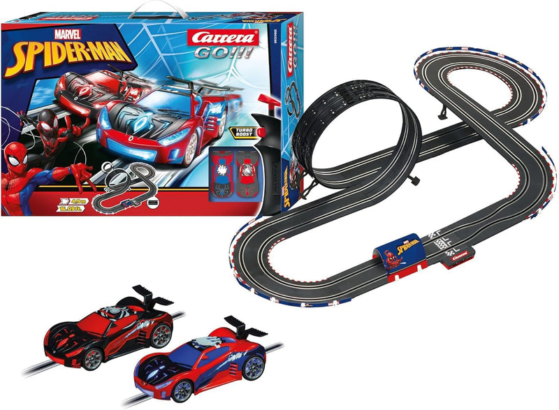 Carrera - 20062580 - Carrera GO!!! Spider Racing Rennbahn-Set I Rennbahn mit lizensierten Slotcars |