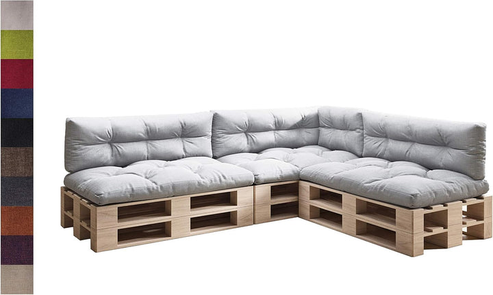 sunnypillow Palettenkissen 7er Set für Europaletten Indoor und Outdoor Palettenpolster Palettensofa