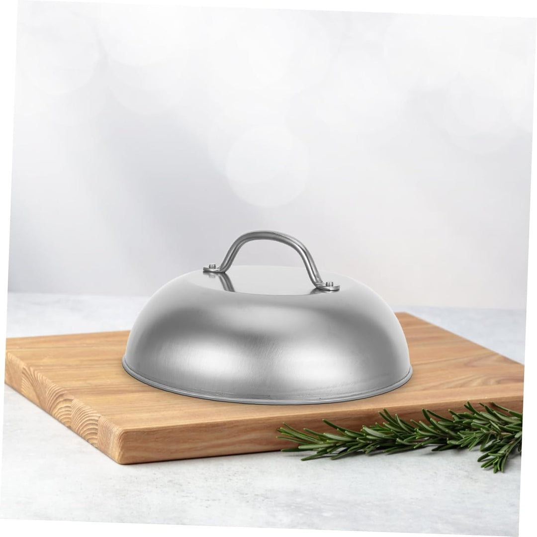 Kisangel Grillabdeckung Aus Edelstahl Runde Abdeckhaube Für Kochen Im Freien Metall-topfdeckel Zum B