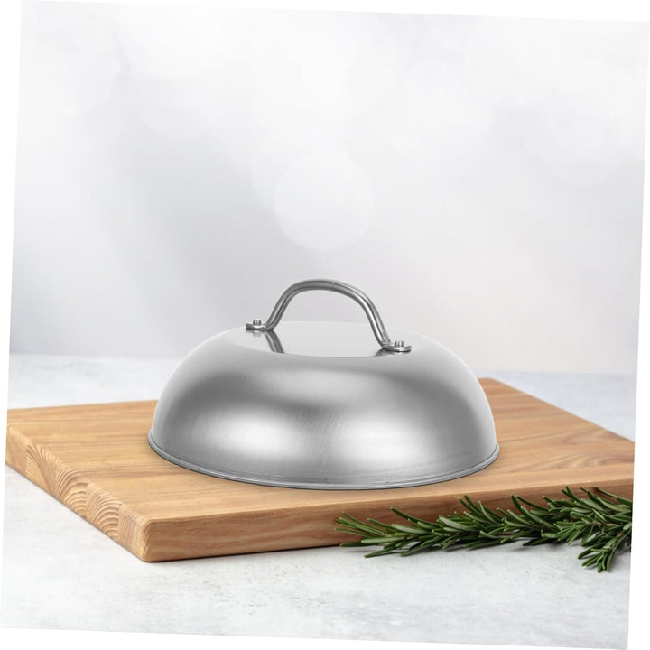 Kisangel Grillabdeckung Aus Edelstahl Runde Abdeckhaube Für Kochen Im Freien Metall-topfdeckel Zum B