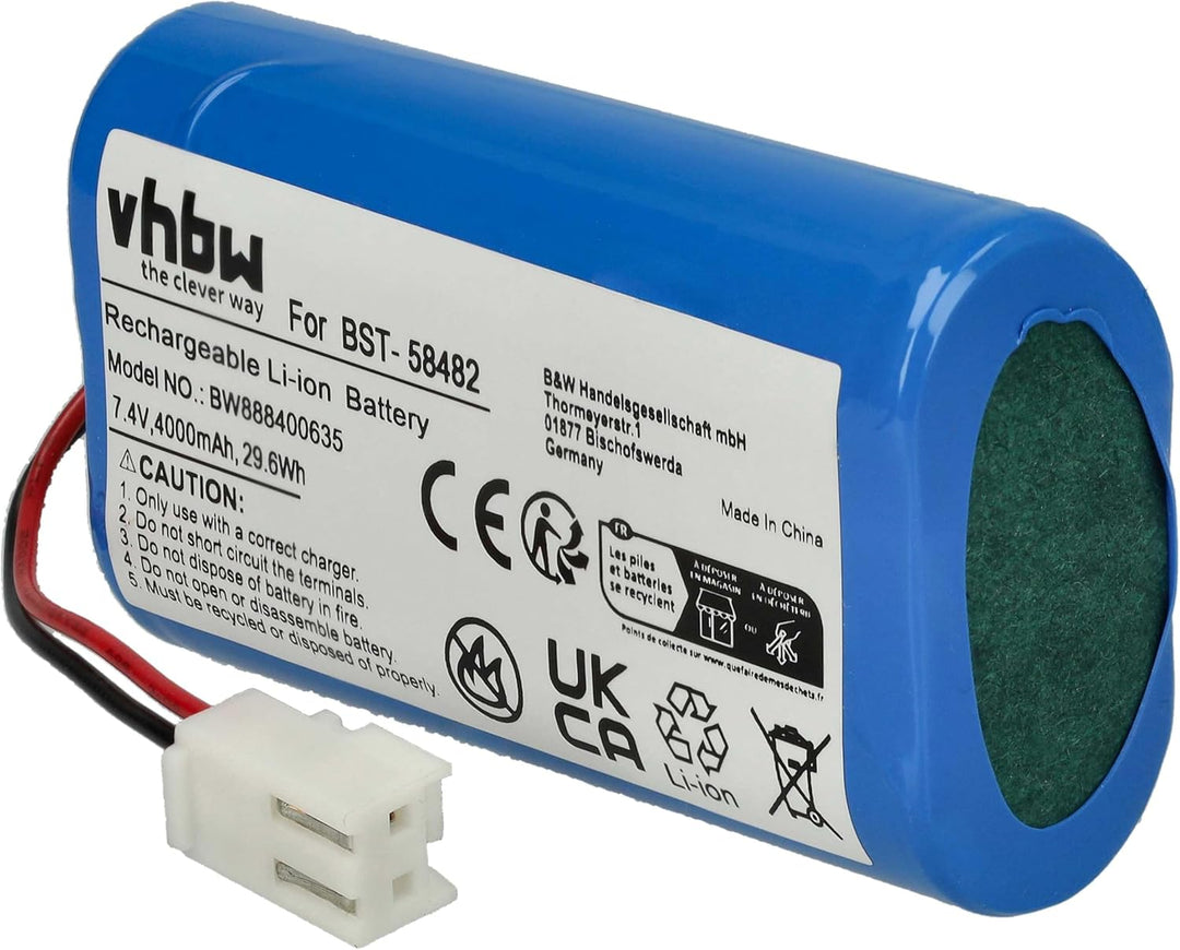 vhbw Akku kompatibel mit Bestway Flowclear Aquatronix Poolsauger (4000mAh, 7,4V, Li-Ion)