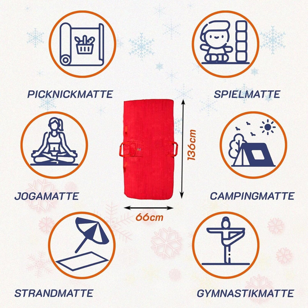 P-Beauty - 2in1 Strandtasche, Stranddecke Set, wasserdicht & faltbar mit Tragegriff, thermoisolierte