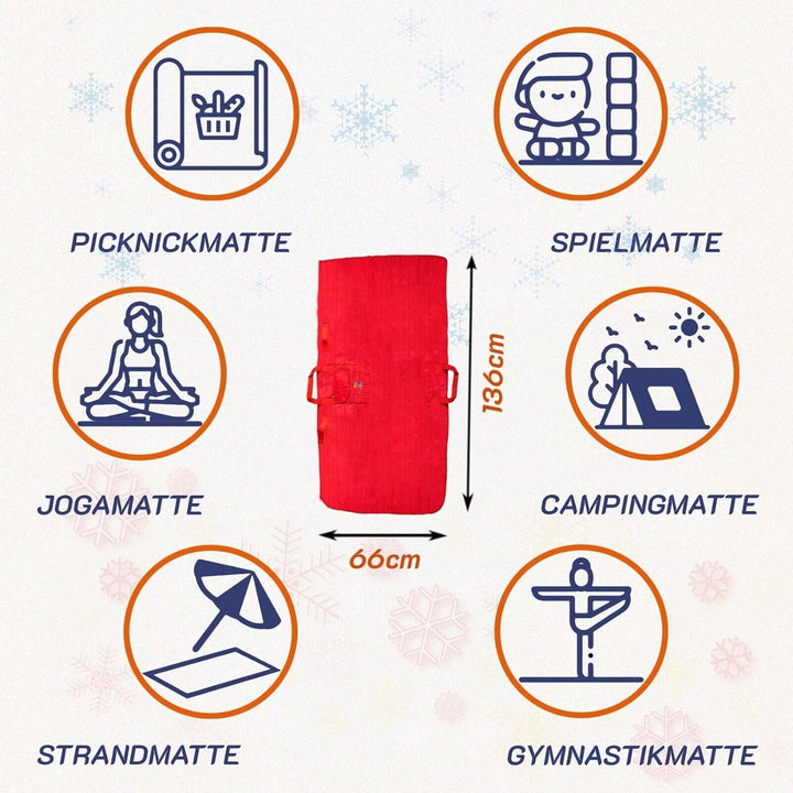 P-Beauty - 2in1 Strandtasche, Stranddecke Set, wasserdicht & faltbar mit Tragegriff, thermoisolierte