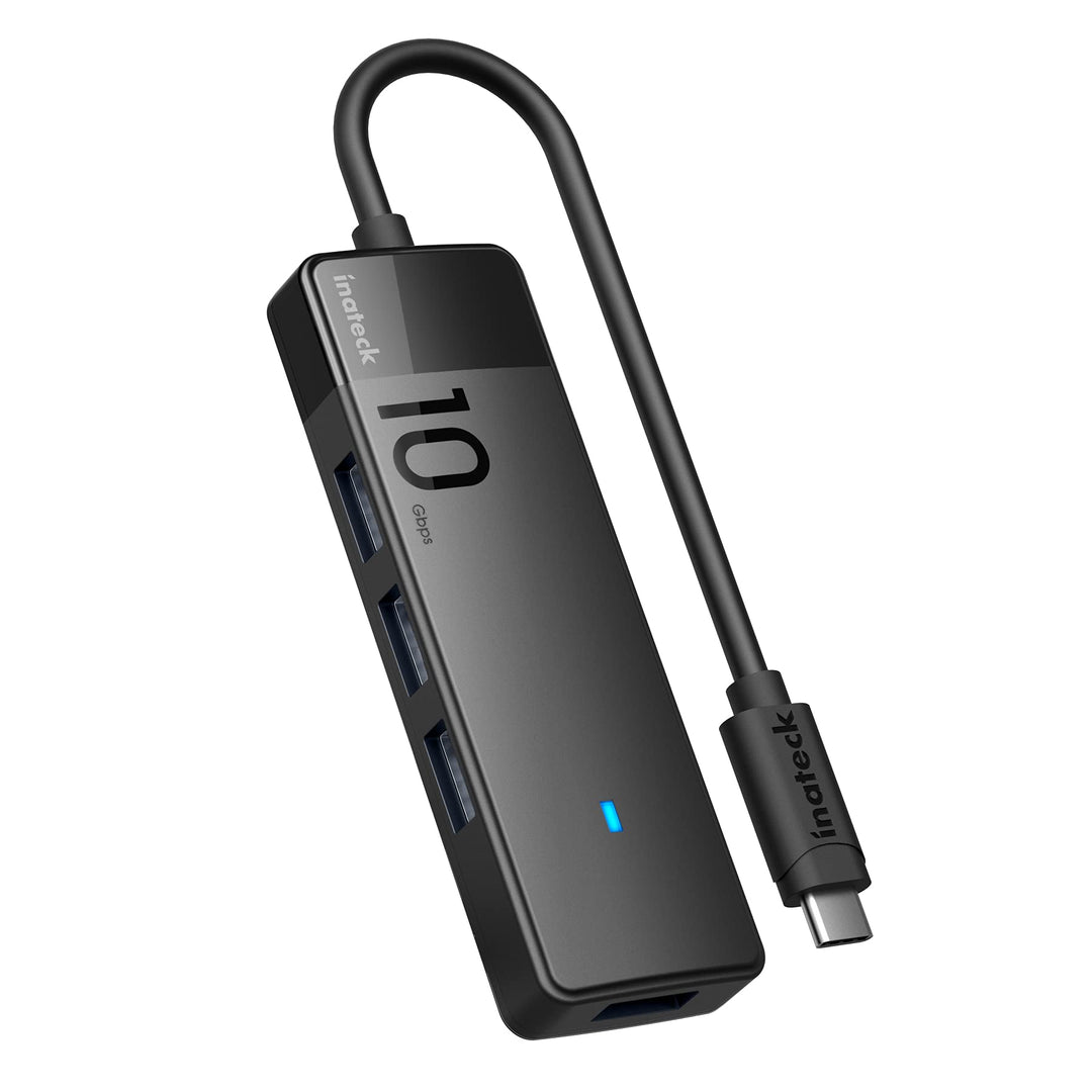 Inateck USB 3.2 Gen 2 Geschwindigkeit, USB-C zu USB Hub mit 4 USB-A-Anschlüssen, HB2025 4 in 1, 4 in